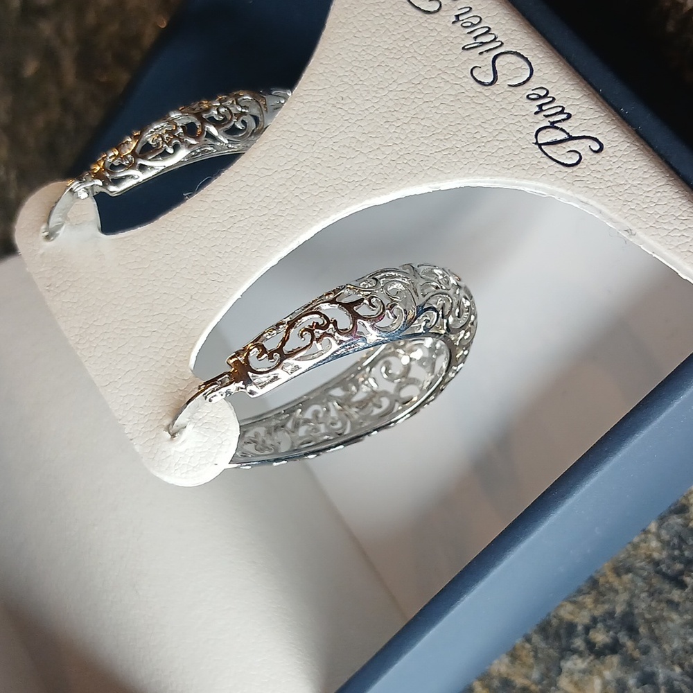 Silver Reflection Pure Silver Plated Earrings - image 5